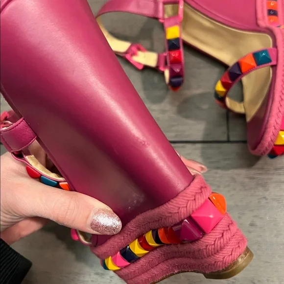 Christian Louboutin Cataclou Espadrille Wedge Sandals - Picture 9 of 11